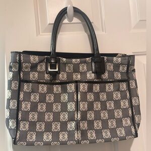 Loewe Bluish-Gray Patterned Tote Bag